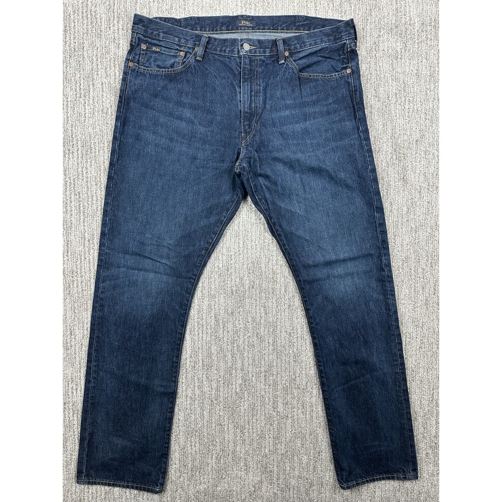 Polo Ralph Lauren Varick Slim Straight Jeans Mens 38x34‎ fits 40x34 Dark Wash